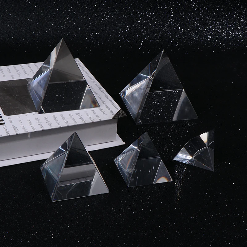 Optical Prisms Photography Prism Prism Optical Glass Crystal Pyramid 4/5/6/7/8cm Side Length