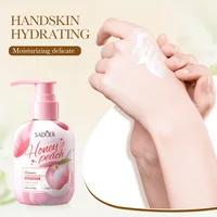 150g Peach Hand Cream, Rich in Glycerin, Peach Extract Essence, Tocopherol, and Other Ingredients, with a Moisturizing Texture That Is Non-Greasy. It Can Nourish Dry Skin, and Can Be Used for Hand, Foot, and Body Care, Keeping the Skin Hydrated, Soft, Smooth, and Radiant. Suitable for Rough and Dry Skin. 2