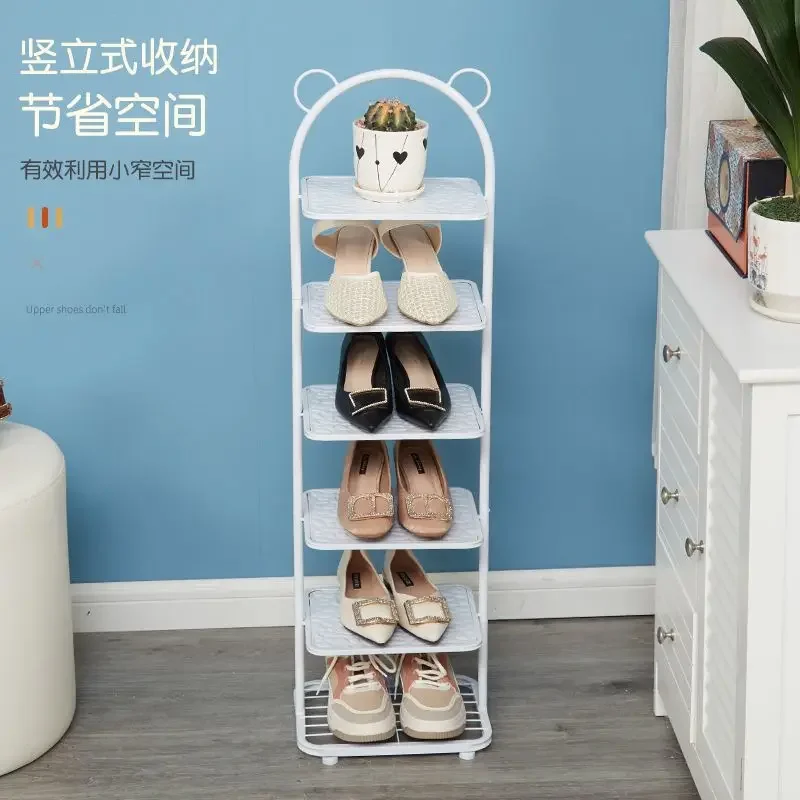 

Shoe Rack Shoes Cabinets Household Simple Door Dust-proof Wrought Iron Narrow Storage Small Shoe Racks Living Room Furniture