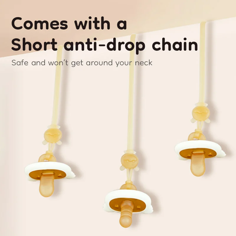 Baby Feeding Accessories Newborn Baby Pacifier Anti-drop Chain Pacifier Clips Chain And Box Silicone Baby Nipple Newborn Teething