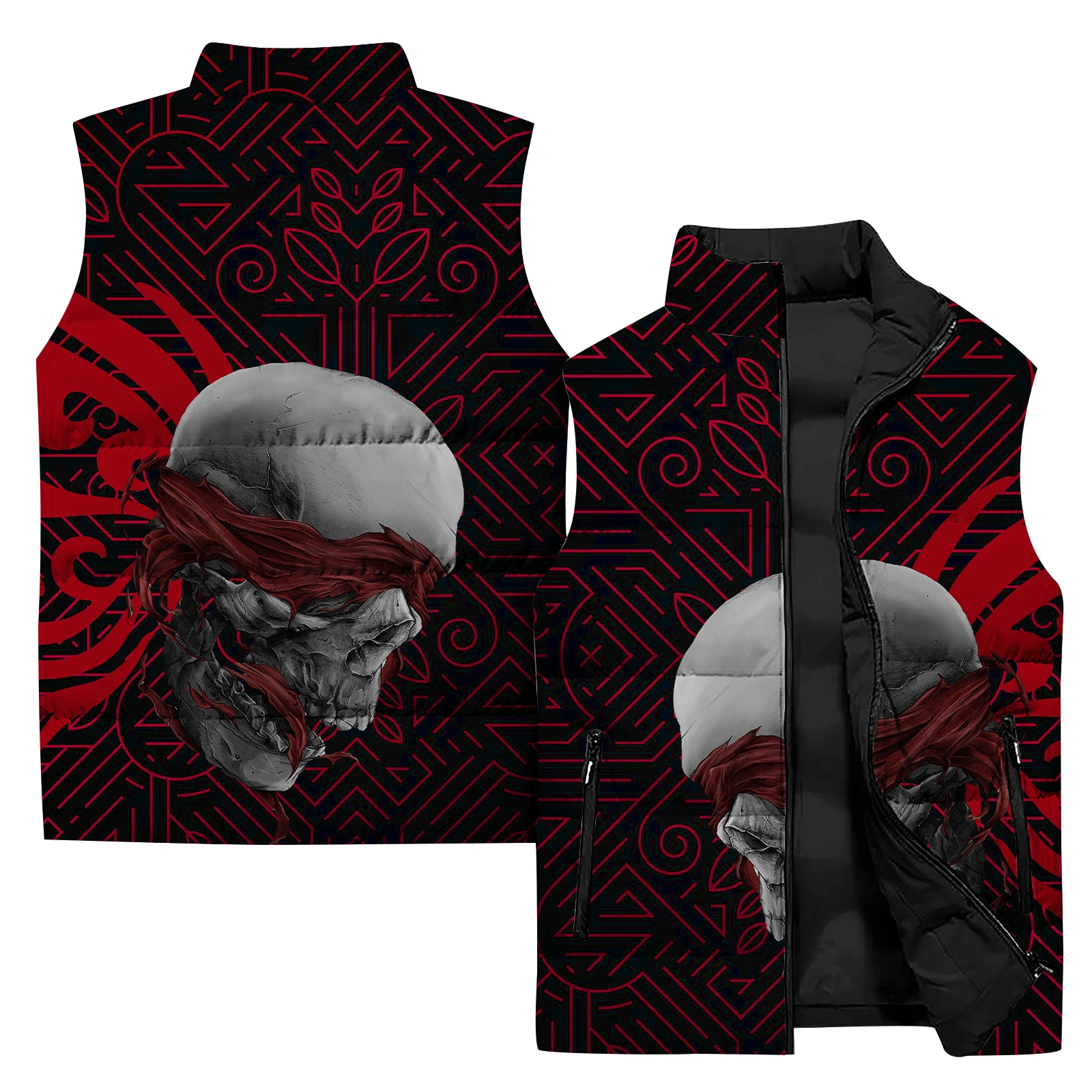 thumbnail image 1 of Chaqueta cortavientos de invierno con estampado 3D para hombre, chaqueta cortavientos a la moda para deportes al aire libre, ciclismo, 1 of 4