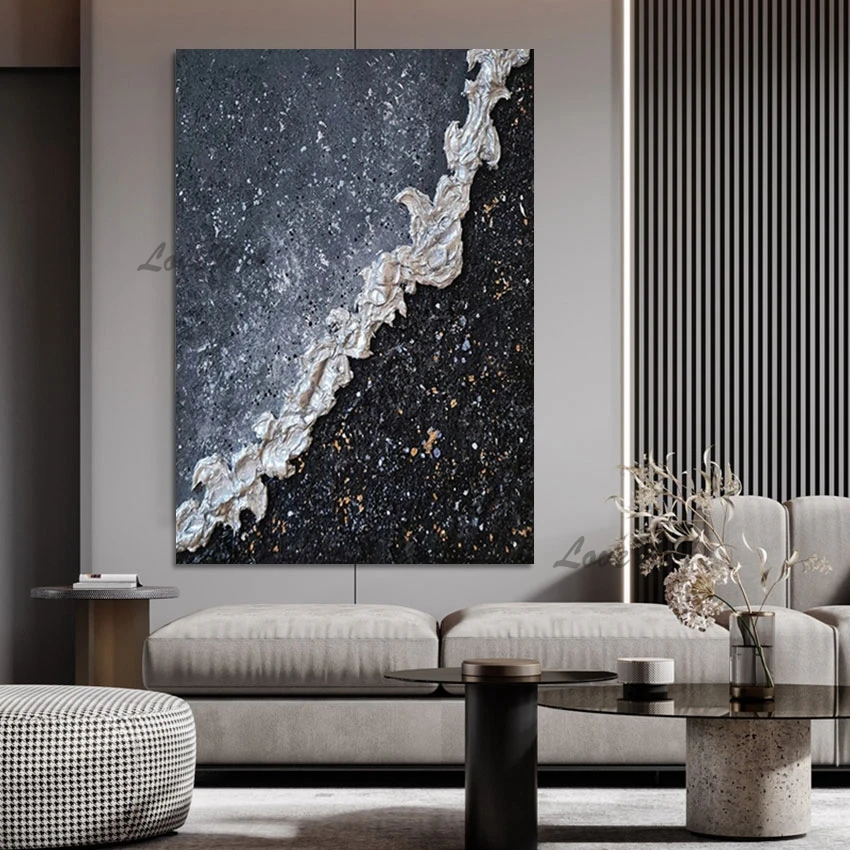 

High Quality Acrylic Textured Abstract Paintings Modern Handmade Home Interior Decoration Accessories Canvas Picture Frameless