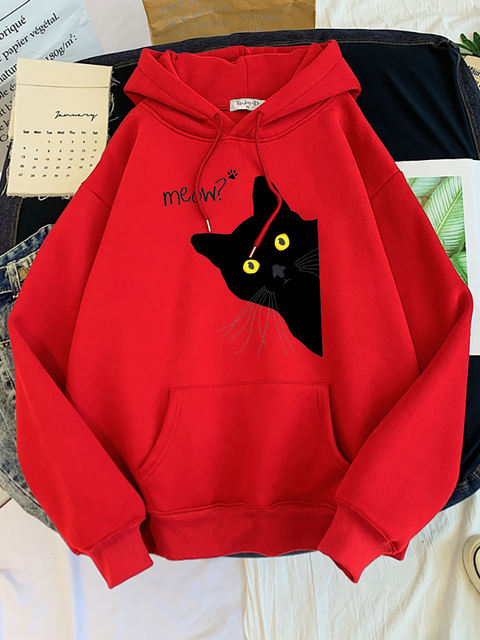 CAT MEOW THEMED HOODIE