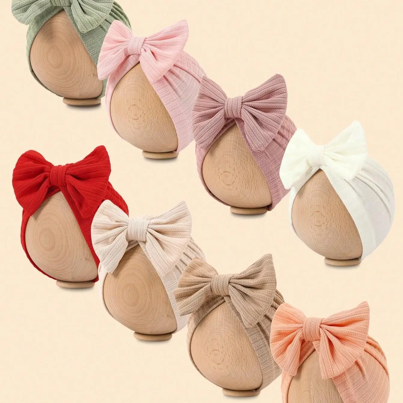 봄, 가을 스타일의 헤어밴드 모자, 1-12개월 에게 적합하며, 신축성 있는 원단..