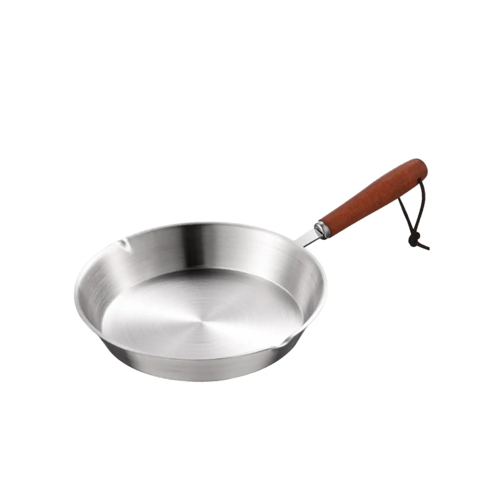 Stainless Steel Frying Pan Kitchen Cookware Ergonomic Handle Cooking Pan Egg Frying Pan Nonstick for All Stovetops Travel Rvs