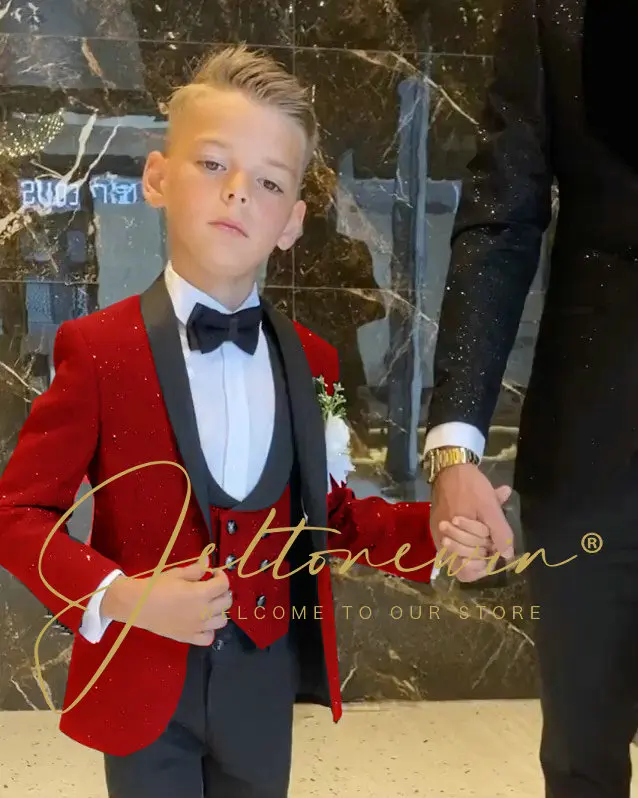 boys suits Boys Pink Wedding Suit Kids Formal Blazer Clothing Set Gentleman Children Day Graduation Chorus Performance Dress Costume