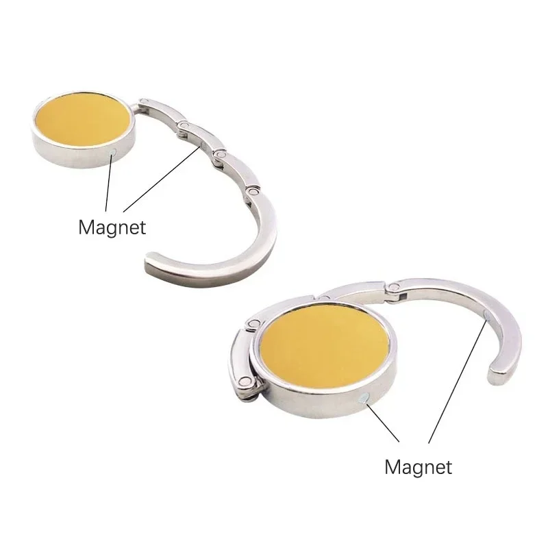 Sleek Portable Folding Metal Purse Hook - Multifunctional Handbag Holder