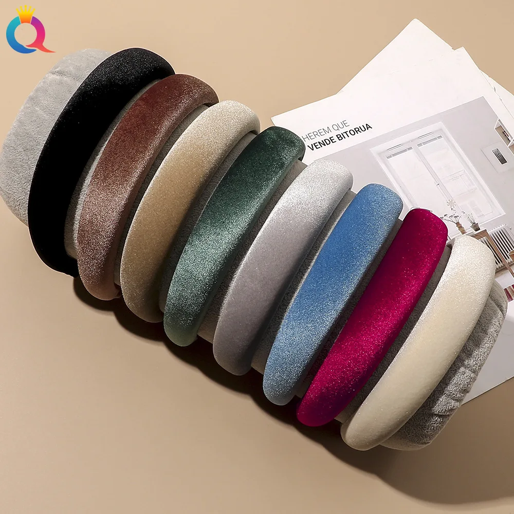 Diademas Trenzadas De Terciopelo Negro Para Mujer, Bandas Anchas Acolchadas Para El Cabello, Diadema Trenzada Para Mujeres Y Niñas, Bandas Trenzadas Gruesas Antideslizantes Gruesas Y Gruesas Para El