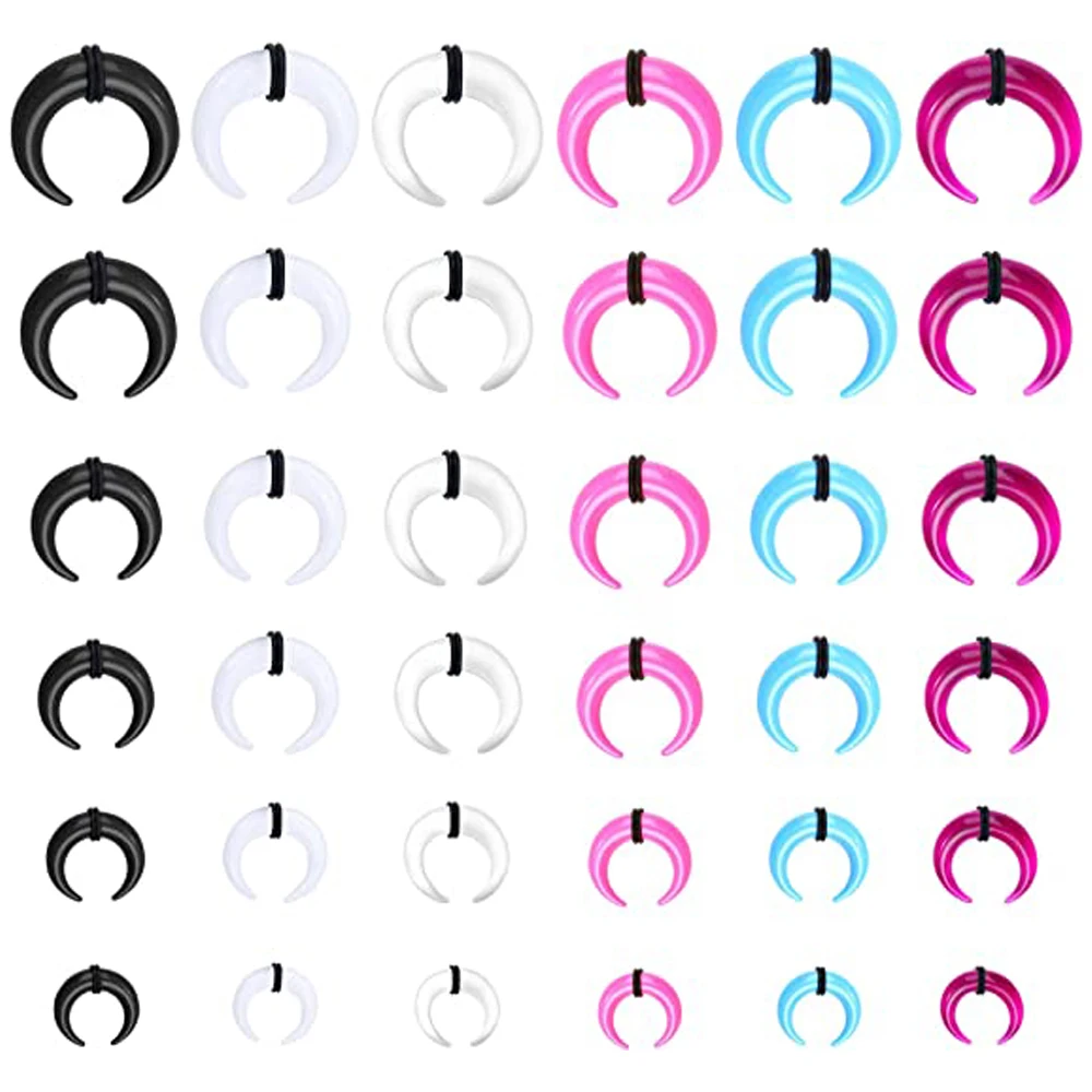 Ear Body Piercing Kit 8 PCS Acrylic Tapers Spiral Taper Tunnels Septum Horn Ear Expansions For Men Women Body Jewelry