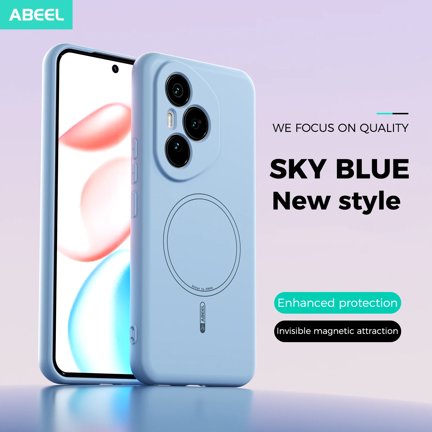 For Honor Pro Magnetic Wireless Charging Shockproof Phone Case with Raised Lens Protection and Soft Touch