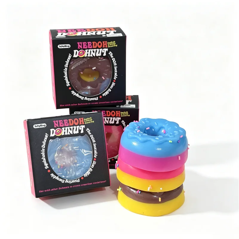 Dohnut Squish Fidget Toy - Soft Dough Stress Relief and Anti-Anxiety Knead Toy
