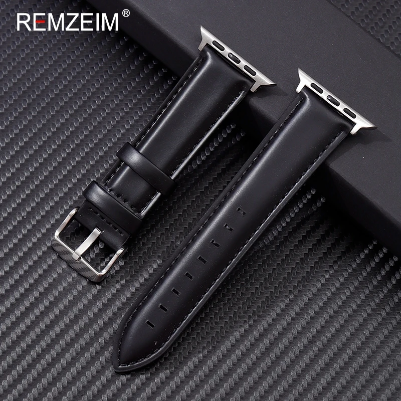 Luxury Genuine Leather Strap for Apple Watch - Elegant Bracelet for Men & Women
