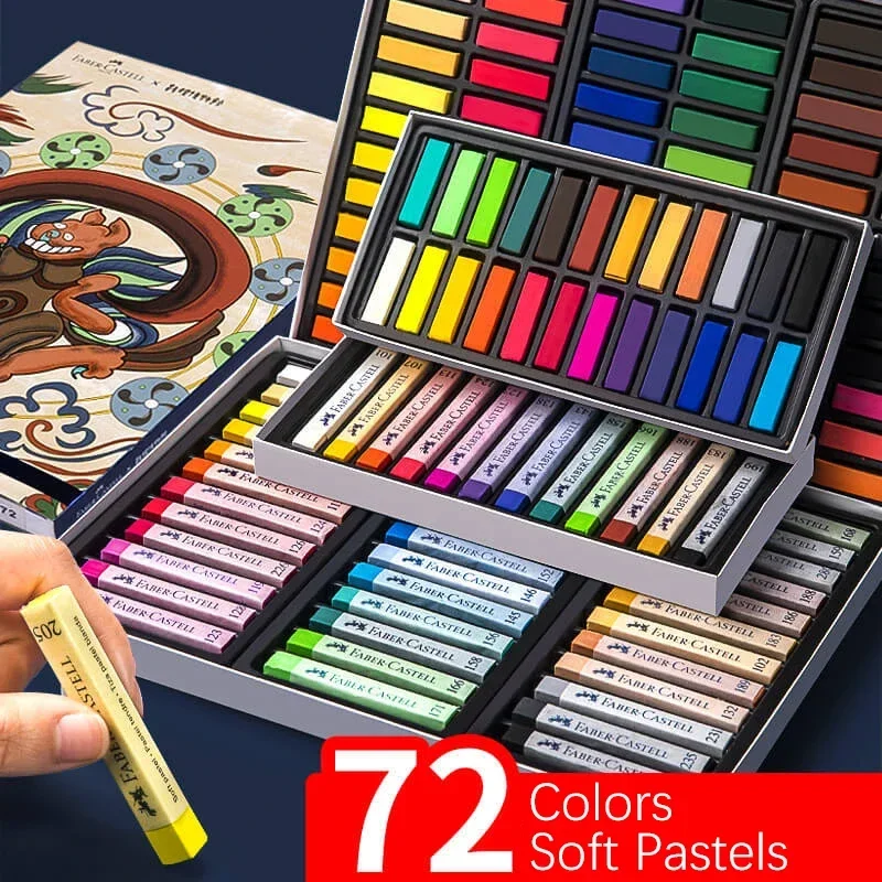 

1set FABER-CASTELL Soft Pastels Set Limited Water Soluble Pastel Chalk 12/24/36/48/72 Colors Drawing Painting Art Supplies