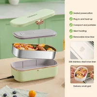 Boîte à déjeuner électrique chauffage Mini déjeuner boîte à riz chaud Portable sans eau chauffage des aliments boîte à déjeuner bureau dortoir boîte à déjeuner chauffage 3