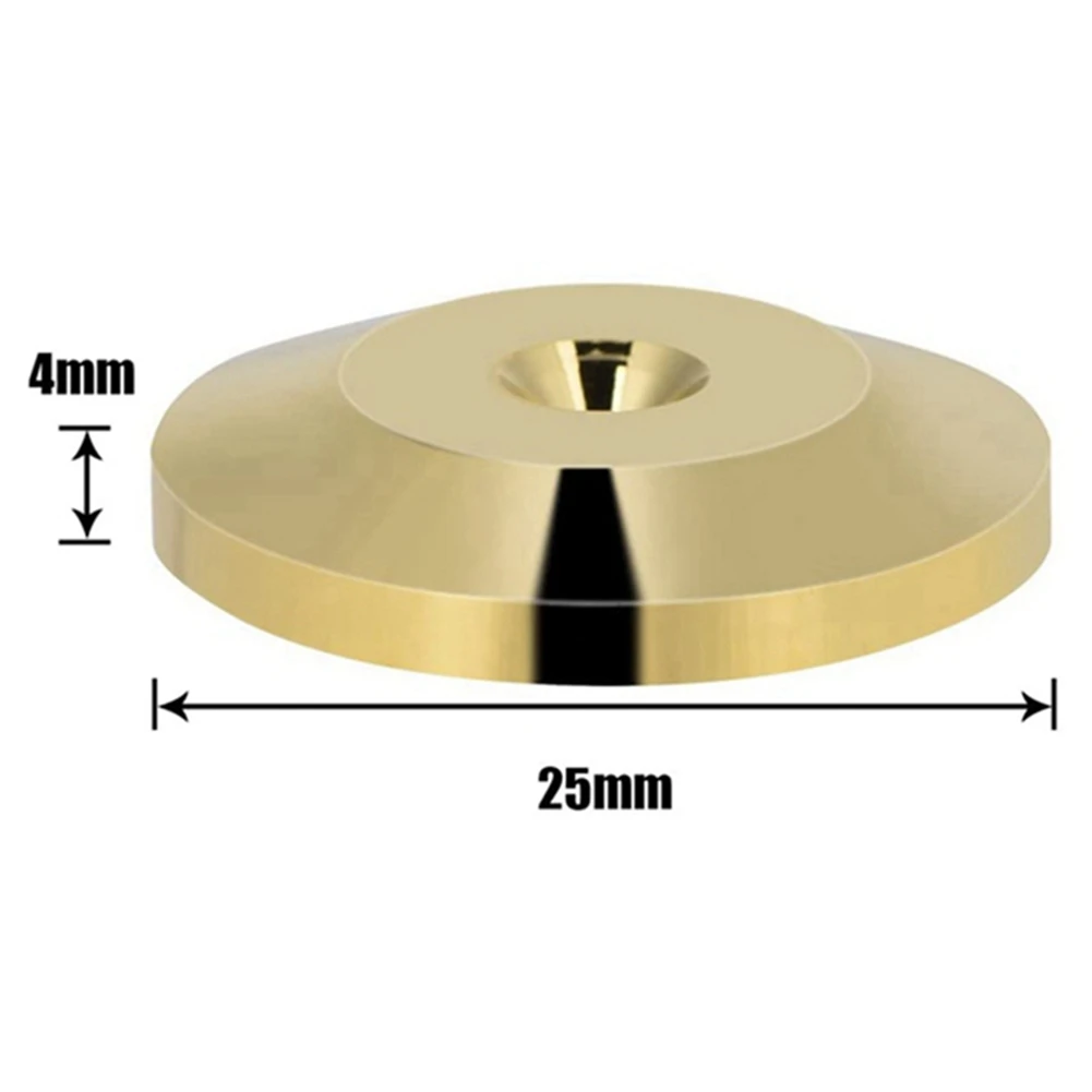 4 Pcs Speaker Pure Copper Spikes Pads HiFi Speaker Box Isolation Floor Stand Feet Cone Base Shoes Pad