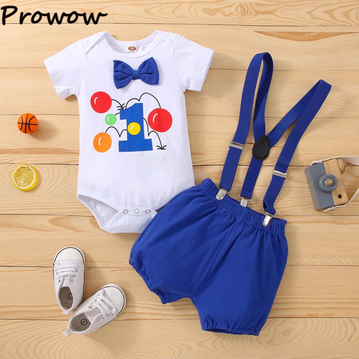 Baby Boys Birthday Outfits Sets Balloon Letter