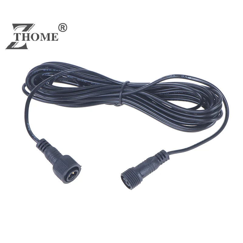 Solar Spotlight Cable 5 Meter Extension Cable For Solar Spotlight Waterproof Cable 2 Pin Male To Female Connector Floodlight Universal 5M