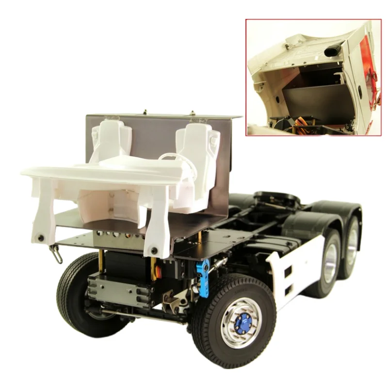 For 1/14 Tamiya RC Truck Metal Second Floor Board Tractor Drive Floor Dump Scania Actros MAN 620 1851 3363 FH12 4
