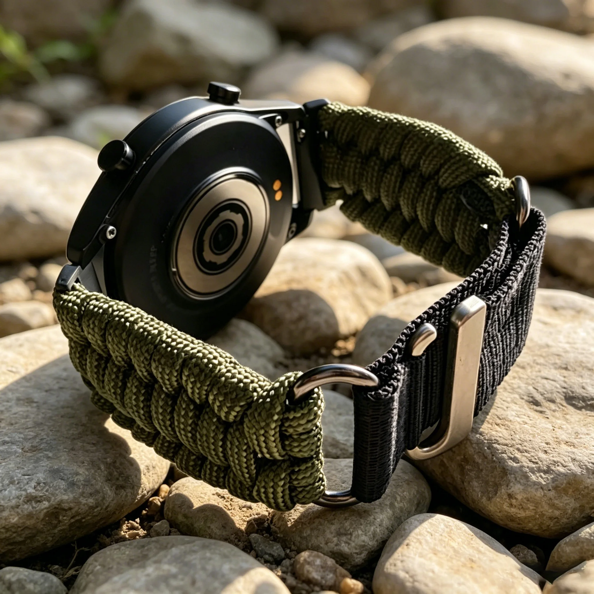 Outdoor Umbrella Rope Watch Strap - 22/20mm Bracelet Band
