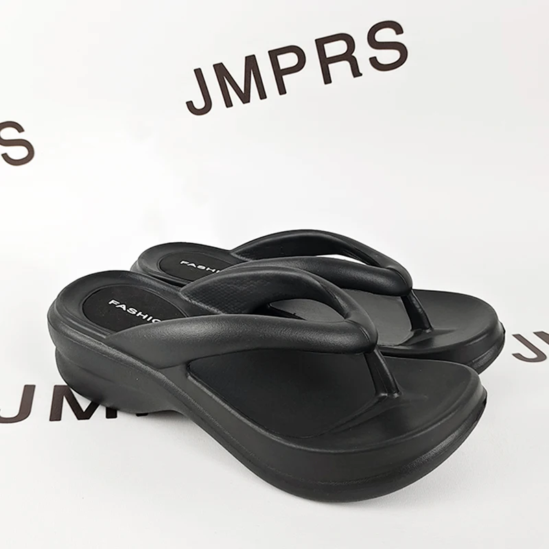 Thick Sole Wedges Flip Flops for Women Summer Clip Toe Platform Sandals Woman Non Slip Beach Slippers Outdoor Slides beach slippers women slippers women flip flops flip flops women sandals
