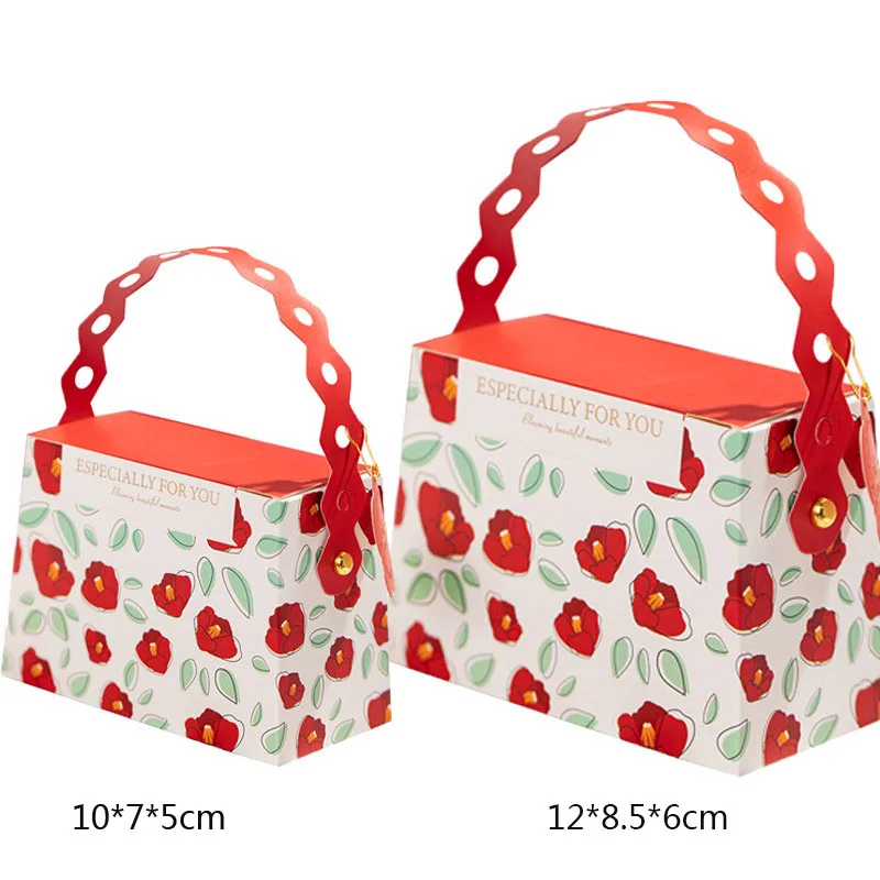 Description Picture 2 of itemPink Handbag Shaped Wedding Favors Box, Gift Cracker Packaging Box, Christmas Box, Birthday, Festival Party Supplies, 10Pcs