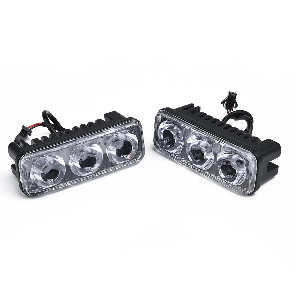 

2*Universal 3 SMD LEDs Super White High Power Car DRL Daytime Running Light Fog Lamp 12V 9W For SUV Vans Trucks Boats Waterproof
