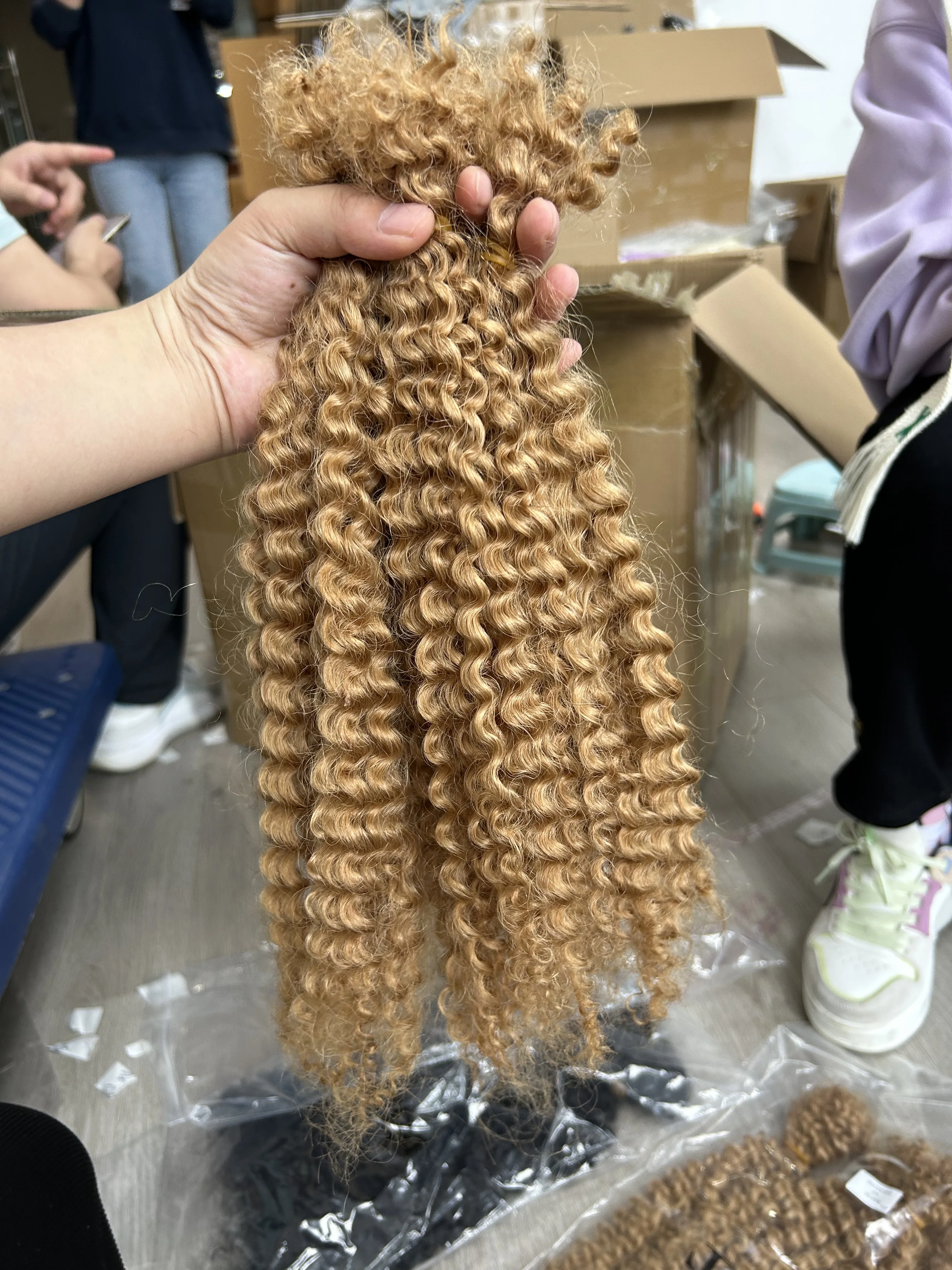 100g Afro Kinky Curly Locks Hair Extensions Microlocs Human Braiding Hair Bulk For Braiding Crochet Braids 4B 4C
