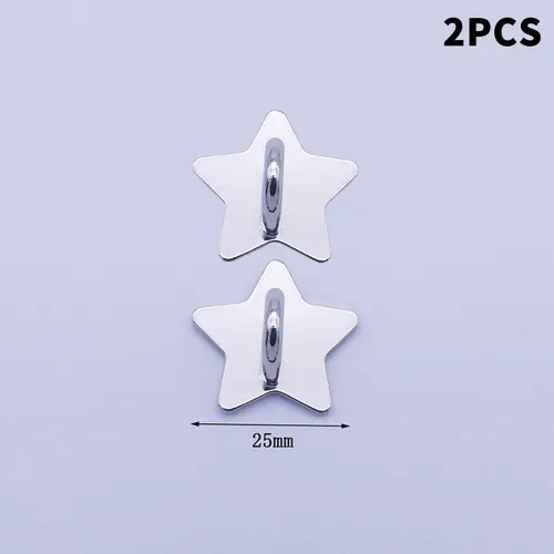 2/4PCS Adhesive Metal Stars Moon Bow Phone Charm Holder Phone Case Finger Ring Stand Hook Buckle Charm Clasp Accessory String - Image 11