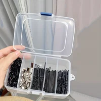 Clear 5/6-grid Portable Plastic Hair Clips Jewelry Storage Box  Accessories Organizer Household Travel Supplies With Dust Proof 5