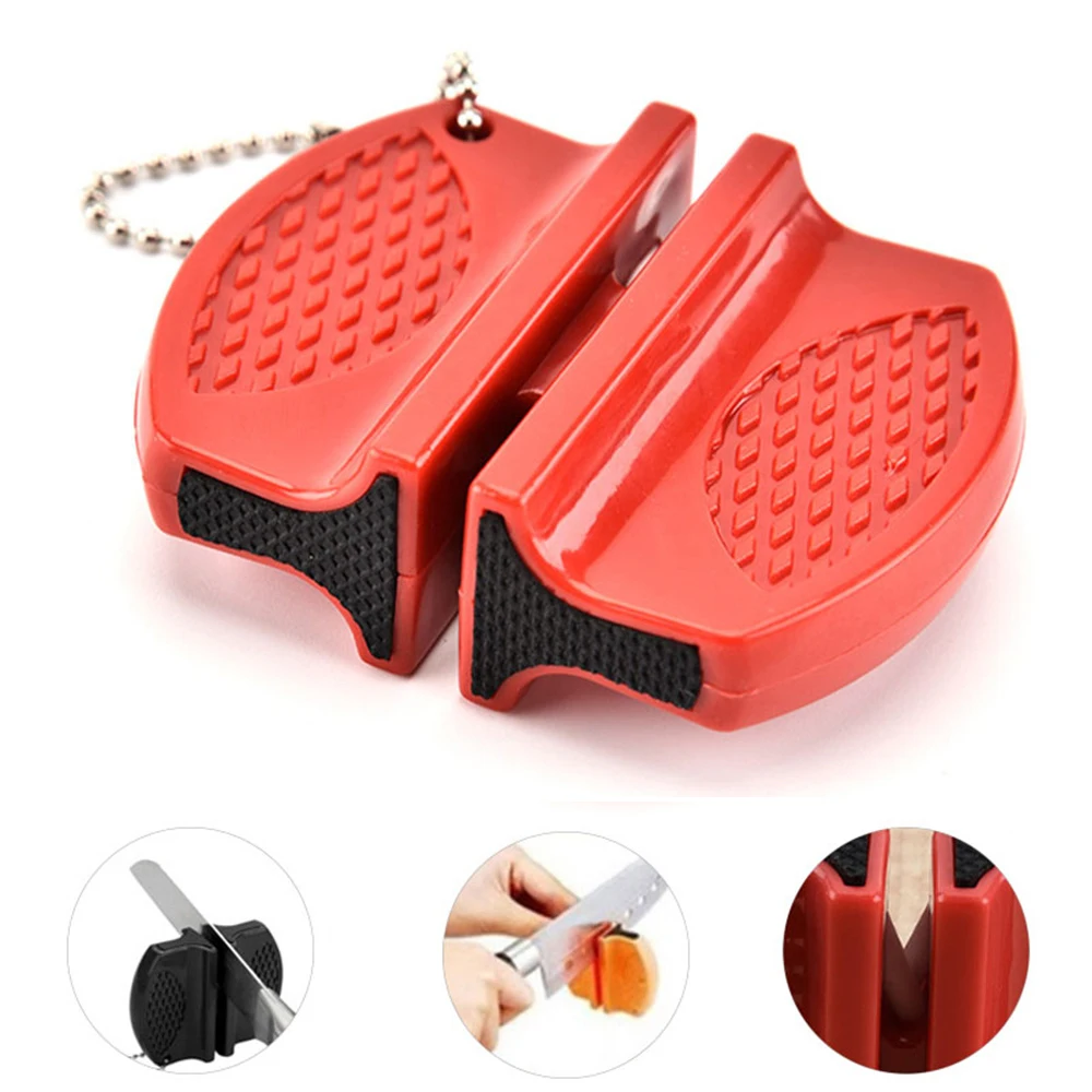 2 Stage Mini Pocket Knife Sharpening Tool Portable Knife Sharpener  Multifunctional Camping Knife Sharpener Outdoor Kitchen Tool - AliExpress