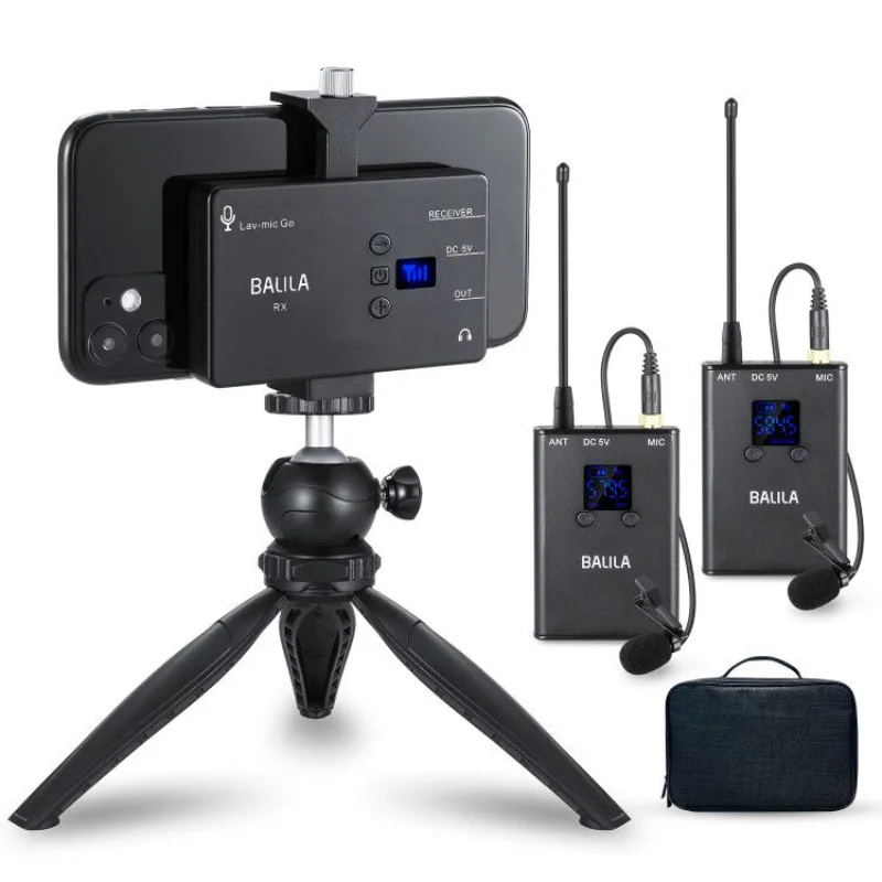 

Professional UHF Wireless Microphone Camera Phone Lapel Lavalier Vlog