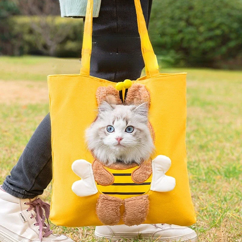 Pet Canvas travel Bag Shoulder outdoor carrier Bag Cats and Dogs Tote Small Pet Carrier Fashionable Breathable pet carrier bag pet carrier backpack pet bag