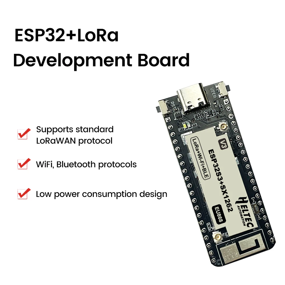 

Type-C 433-510MHZ 863-928MHZ Wireless Stick Lite ESP32+LoRa V3 Development Board Compatible With ESP32-S3 Node