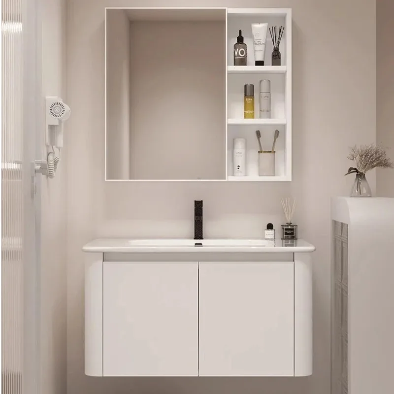 

Jewelry Faucet Shelves Partitions Bathroom Cabinet Mirror Metal Sink Bathroom Cabinet Modern Jewelry Gabinete Salon Furniture