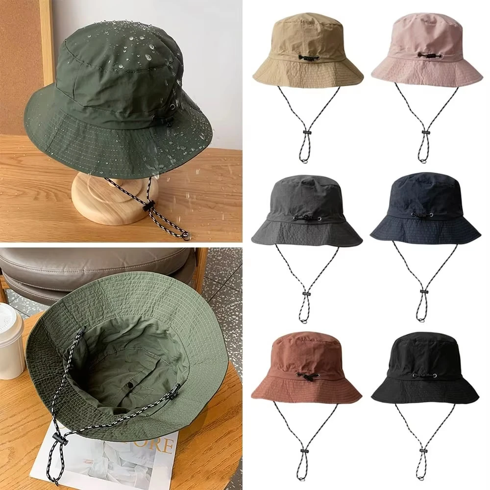 Quick Drying Fisherman Caps Women Men Summer Outdoor Beach Panama Hats Waterproof Camping Hiking Foldable Bob Bucket Sunhats