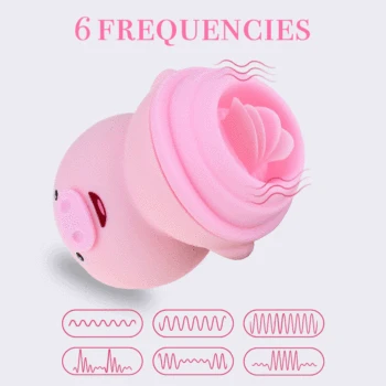 Cute Sexy Pig Licking Sucking Vibrator for Women Clitoris Vagina Anal Nipple Licks Massage Adult Couples Sex Toys Erotic Machine 2