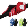1 Pair Golf Gloves Kids Junior Children Left Hand Right Hand Rain Grip 3D Performance Mesh Non-slip Micro Soft Fiber 6