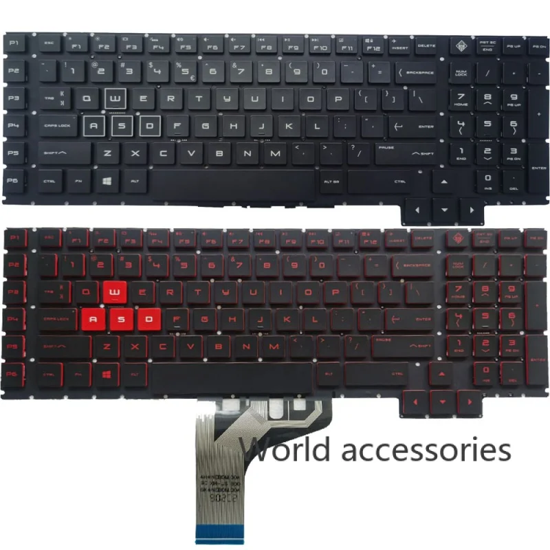 Nuova Tastiera Usa Retroilluminata Per Hp Omen 17-An 17-An000 17-An013Tx 17-An010Ca 17-An020Ca Layout Inglese Nsk-Xh0Ln