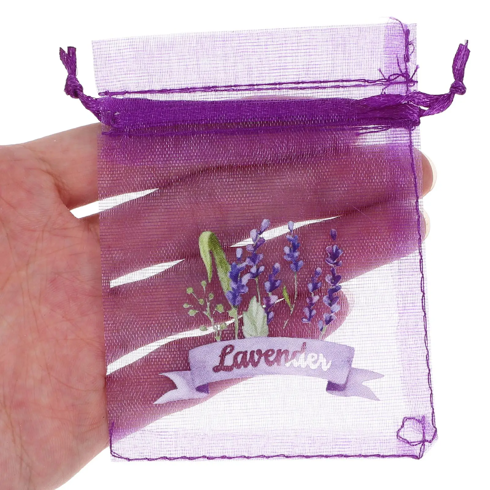20 Pcs Lavender Bag Gauze Sachets Empty Drawstring Soft Breathable Mesh Storage Wardrobe Aromatherapy Fragrance