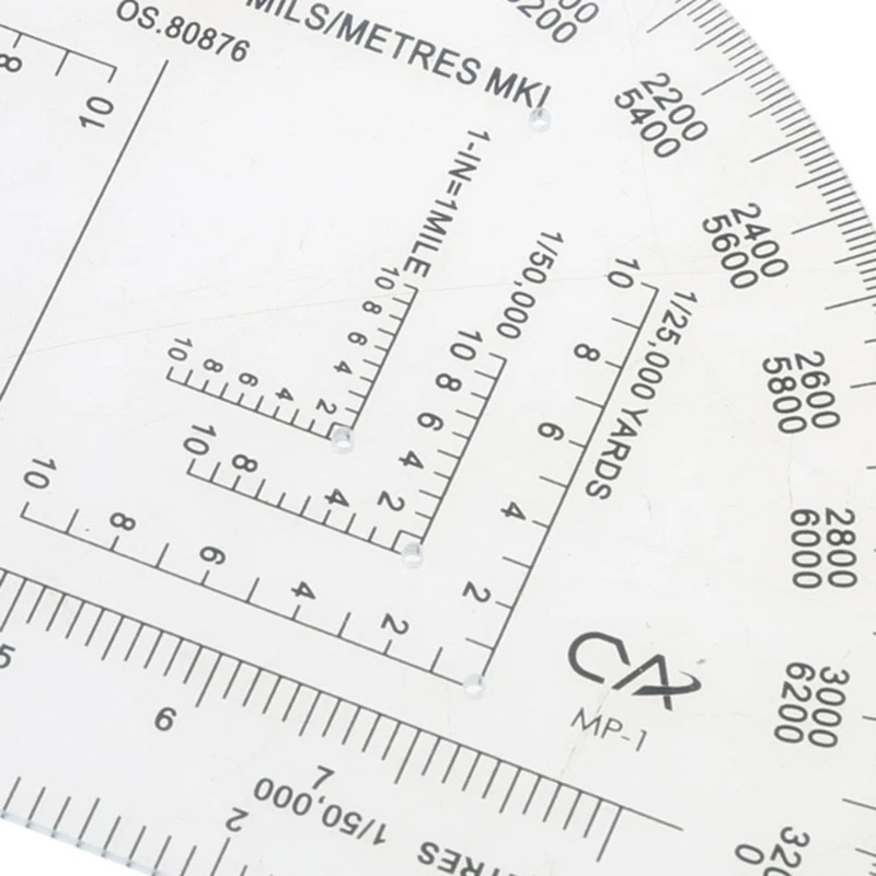 X37E Military Map Coordinate Scale Protractor Romer Grids Reference Tool