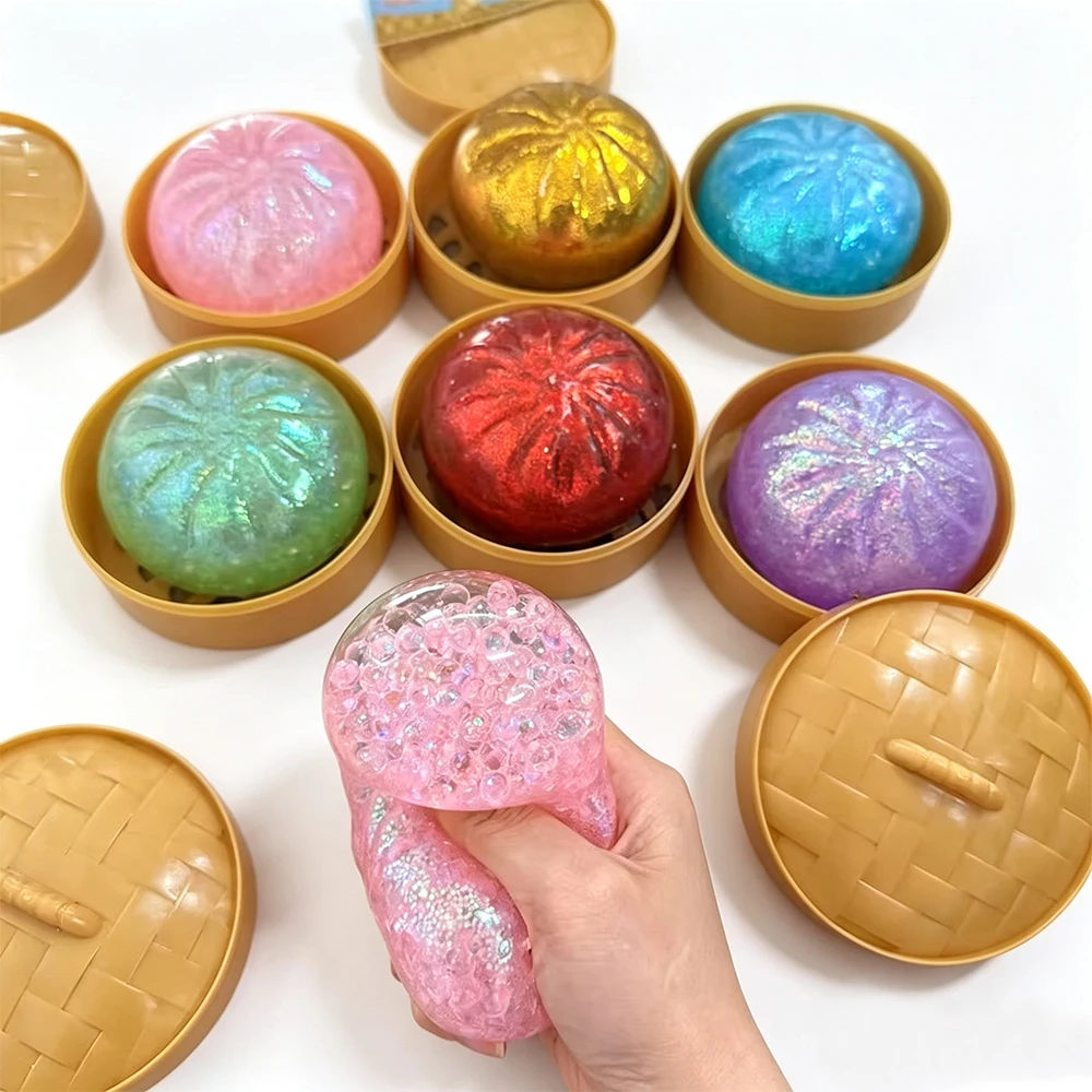 Colorful Dumpling Squishies Slow Rising Stress Relief Toy