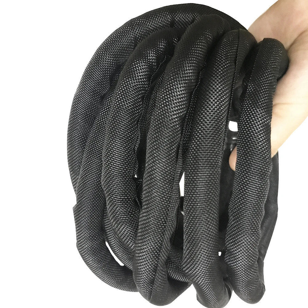 manga em nylon preto fio textil para protecao de cabo 04