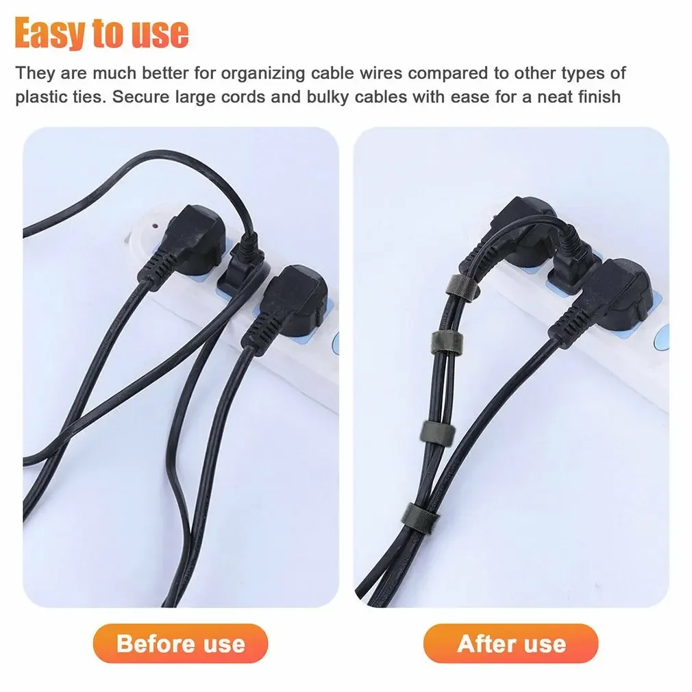 50-200pcs cable ties Colored Plastics Reusable Nylon Loop Wrap Zip Bundle T-type Tie Wire for Earphone