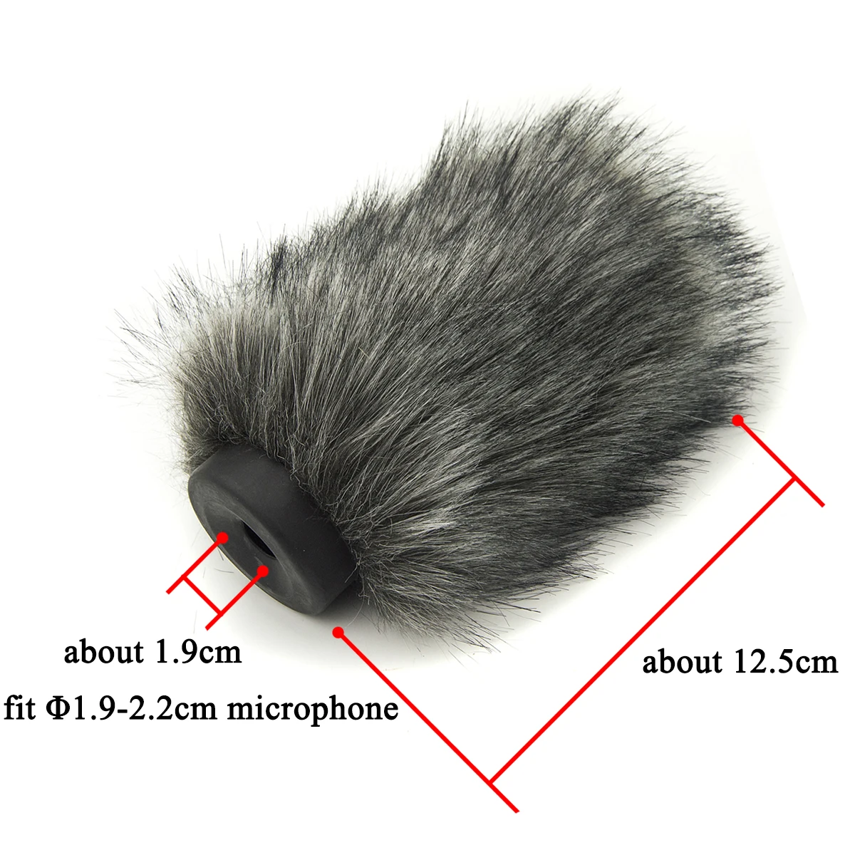 MIC Windshield Windscreen Muff for RODE VideoMic for Takstar SGC-598 MKE600 Artificial Fur Wind Shield 12.5cm Deepth microphone windscreen microphone accessories