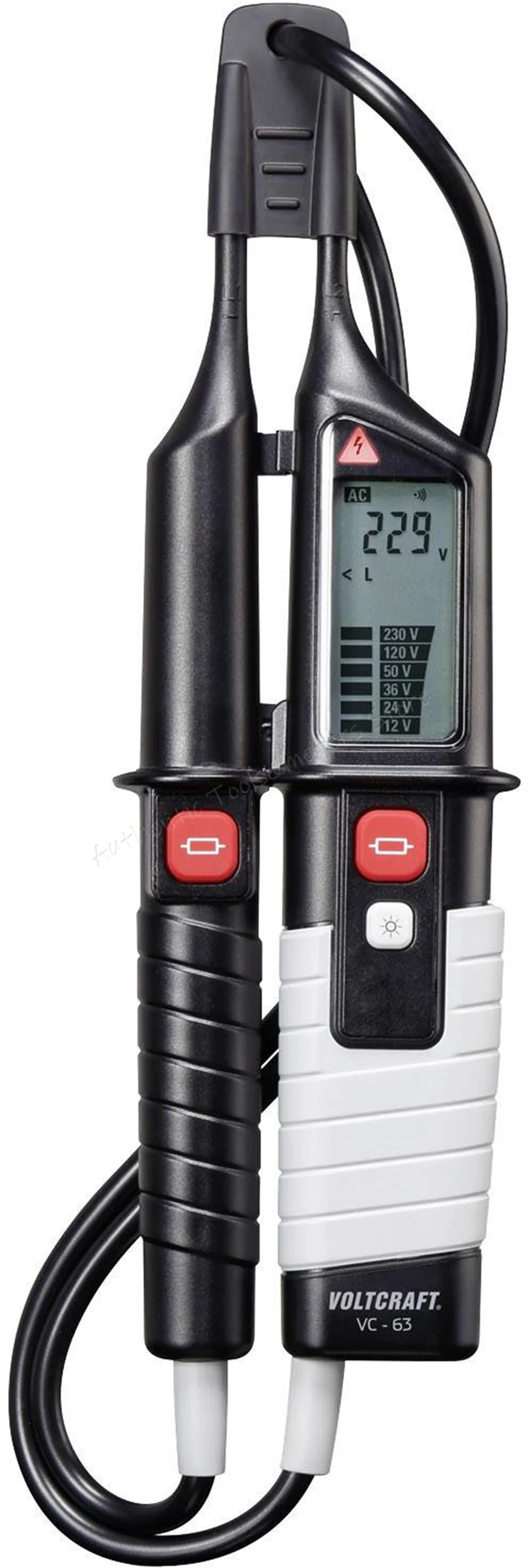 VOLTCRAFT VC63 probador de voltaje de dos polos, Original de Alemania, CAT III 1000 V, CAT IV 600 V, LCD, | - AliExpress
