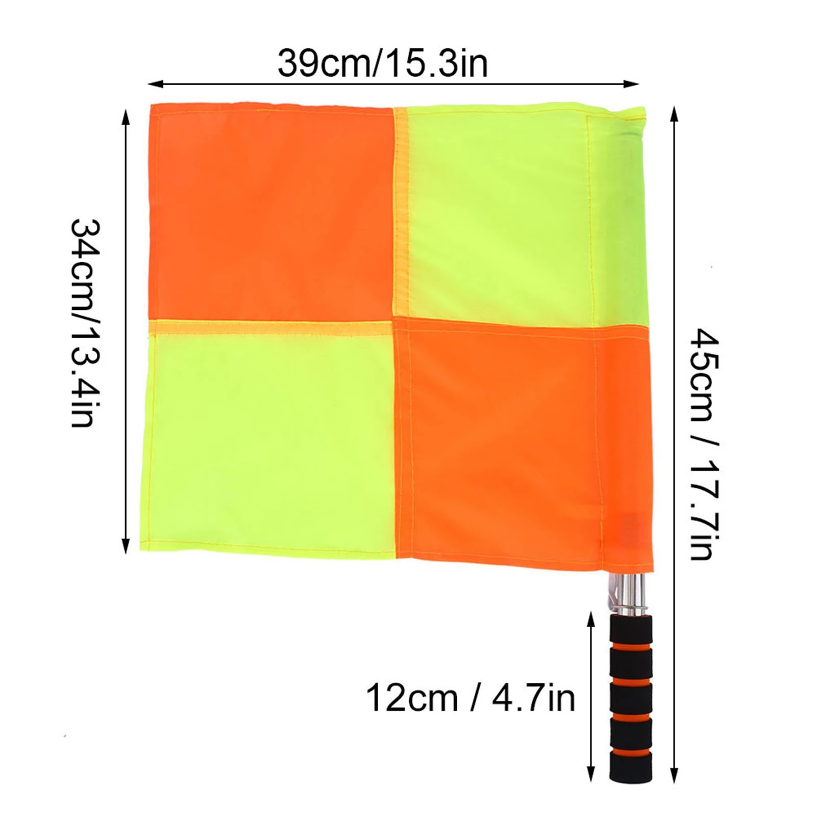 Football Referee Flag Soccer Judge Referee Linesman Flag with Storage Bag Sports Match Soccer Football Hockey Training Tool 2PCS referee flags