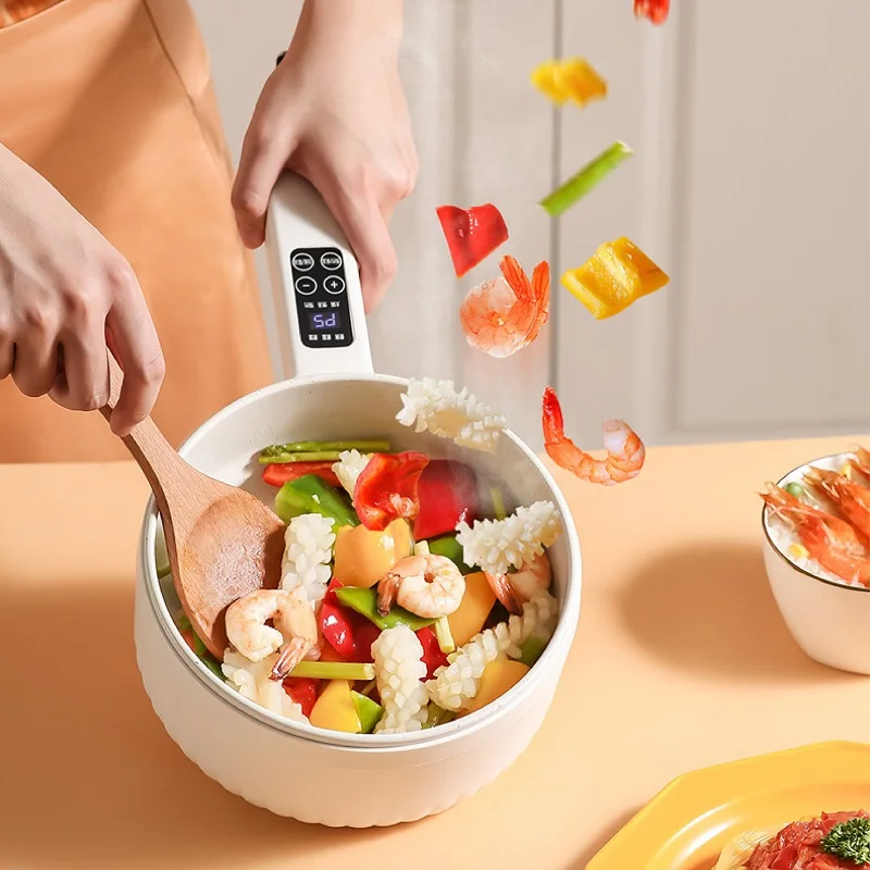 220V Multifunctional Electric Cooker Ceramic Pot Household Low-Power Student Dormitory Rice Cooker Noodle Soup With Steamer Pot 2