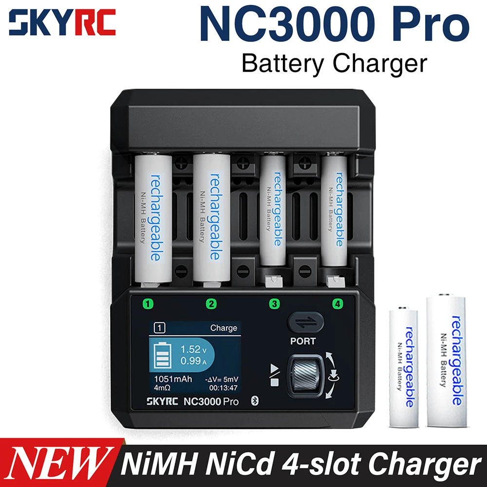 新しい SkyRC NC3000 プロ NiMH NiCd バッテリー充電器 PD/QC AA