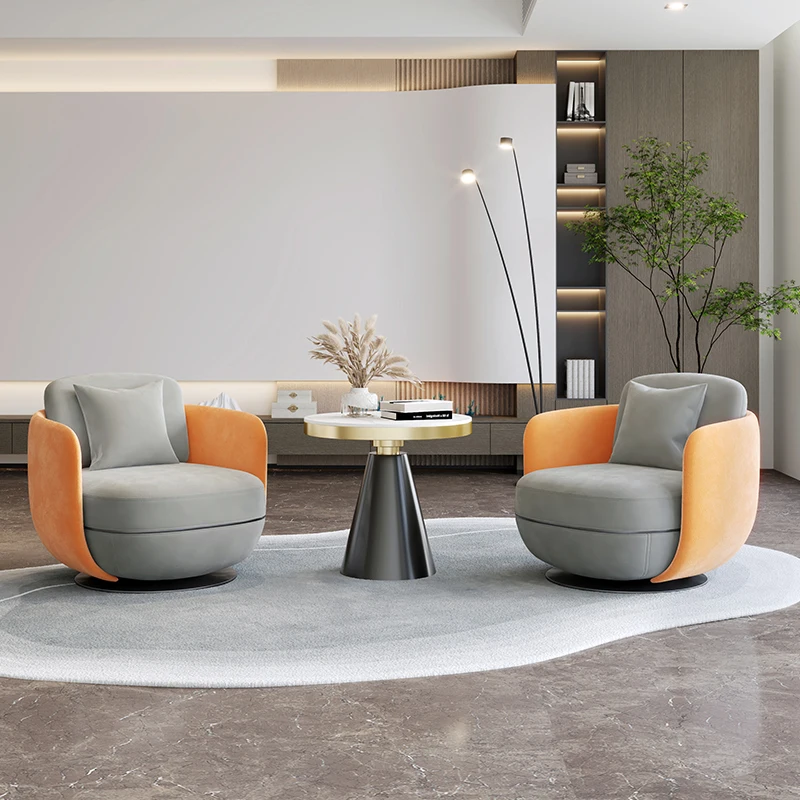 Luxury Living Room Chairs Back Support Pillow Vanity Floor Lounge Chair Design Nordic Single