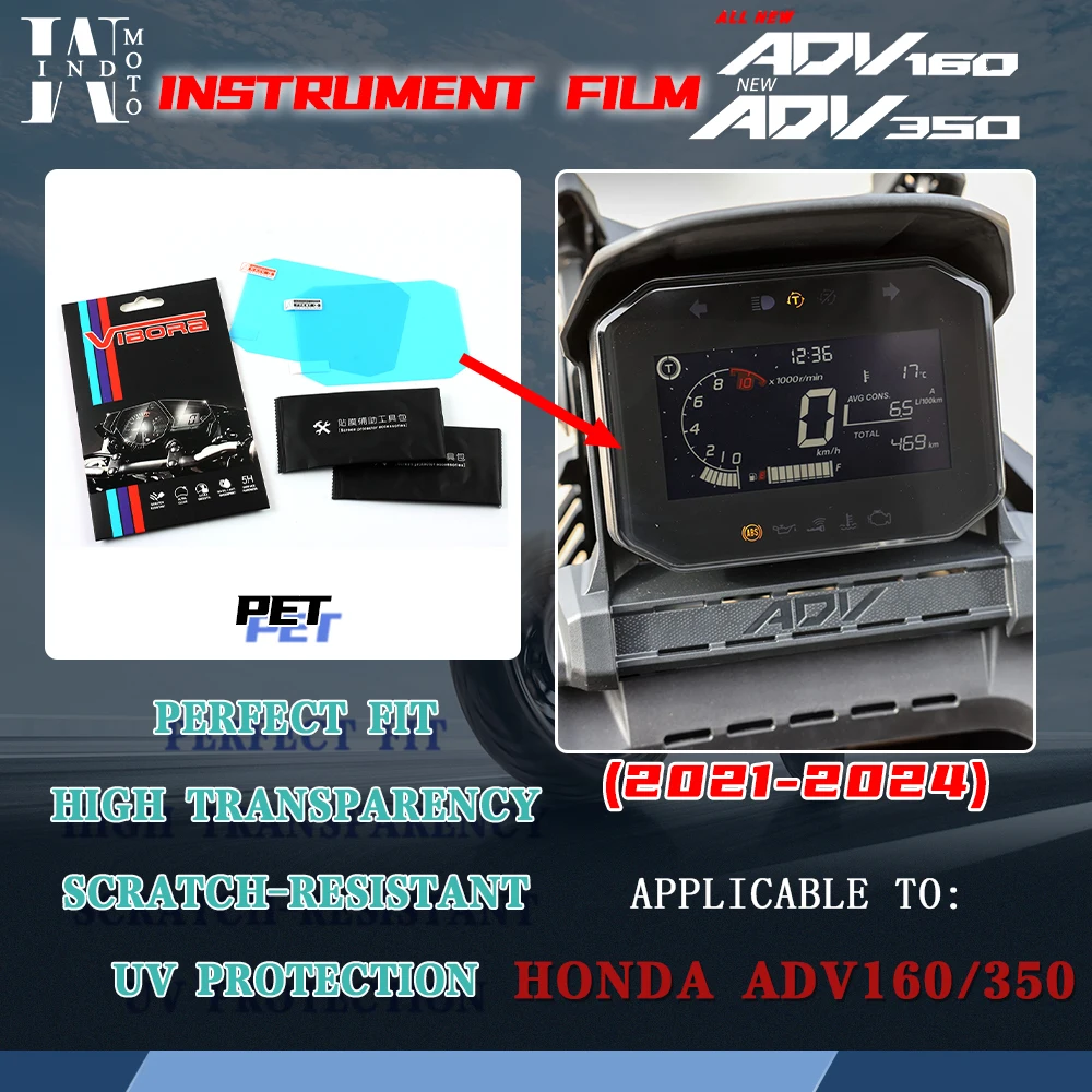Dashboard instrument soft film for Honda ADV160/350 meter film speedometer sticker protector decals
